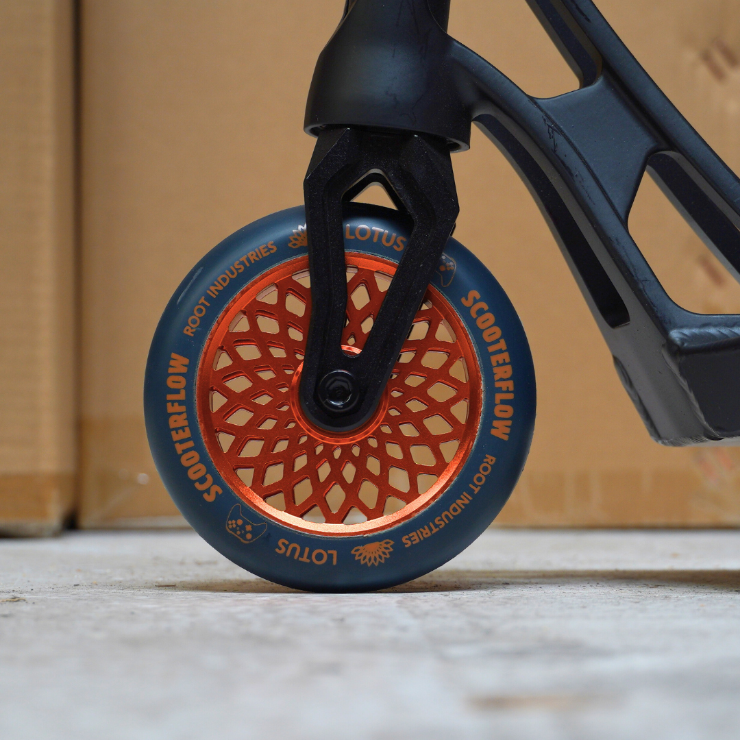 Lotus 110mm Wheels - Scooterflow - Blue/Orange