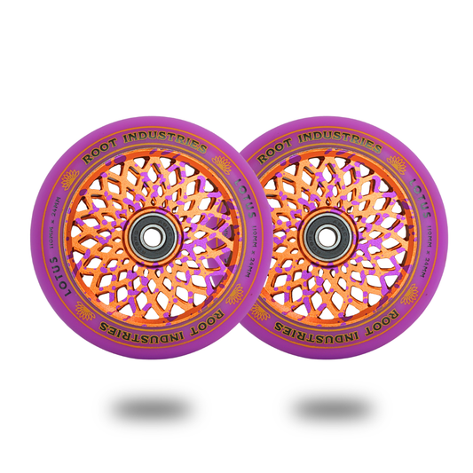 Root Industries Lotus 110mm Wheels in Purple/Burnt Orange