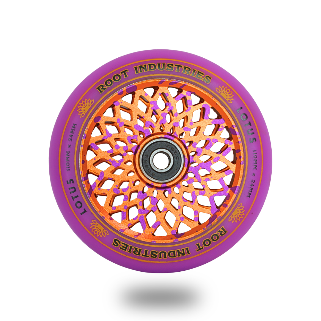 Lotus 110mm Wheels - Purple/Burnt Orange