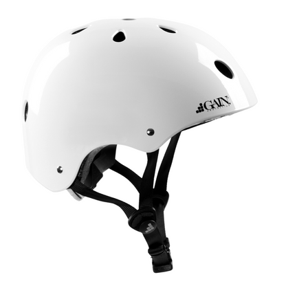 GAIN Protection Certified Kids Size Adjusting Helmet - White Gloss