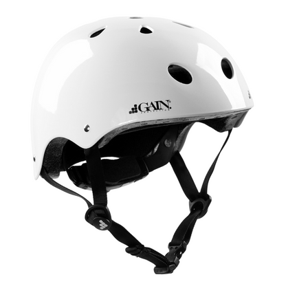 GAIN Protection Certified Kids Size Adjusting Helmet - White Gloss