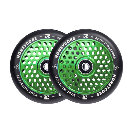 HoneyCore 110mm Wheels - Black/Green