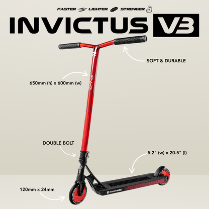 Invictus v3 Scooter - Burnt Red