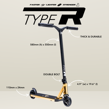 Type R Pro Scooter - Gold Rush