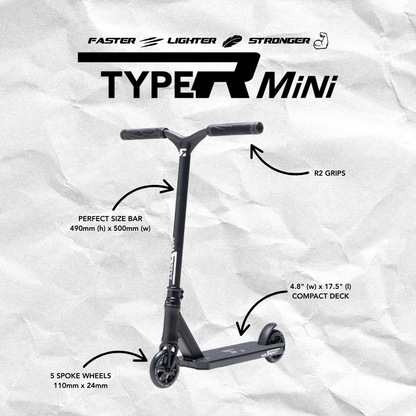 Type R Mini Scooter - Black Matte