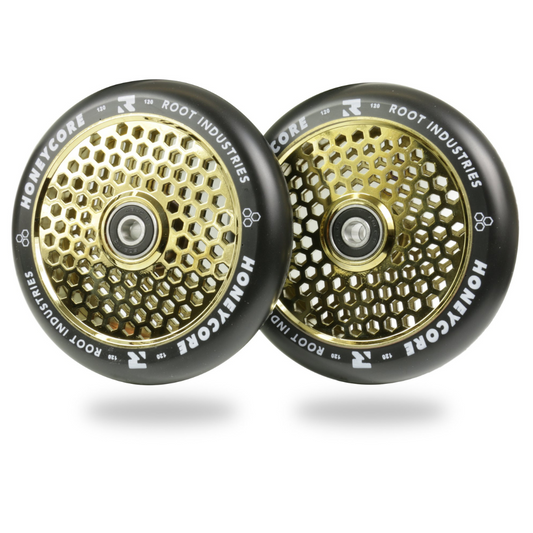 HoneyCore 120mm Wheels - Black/Gold Rush