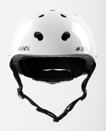 GAIN Protection Certified Kids Size Adjusting Helmet - White Gloss