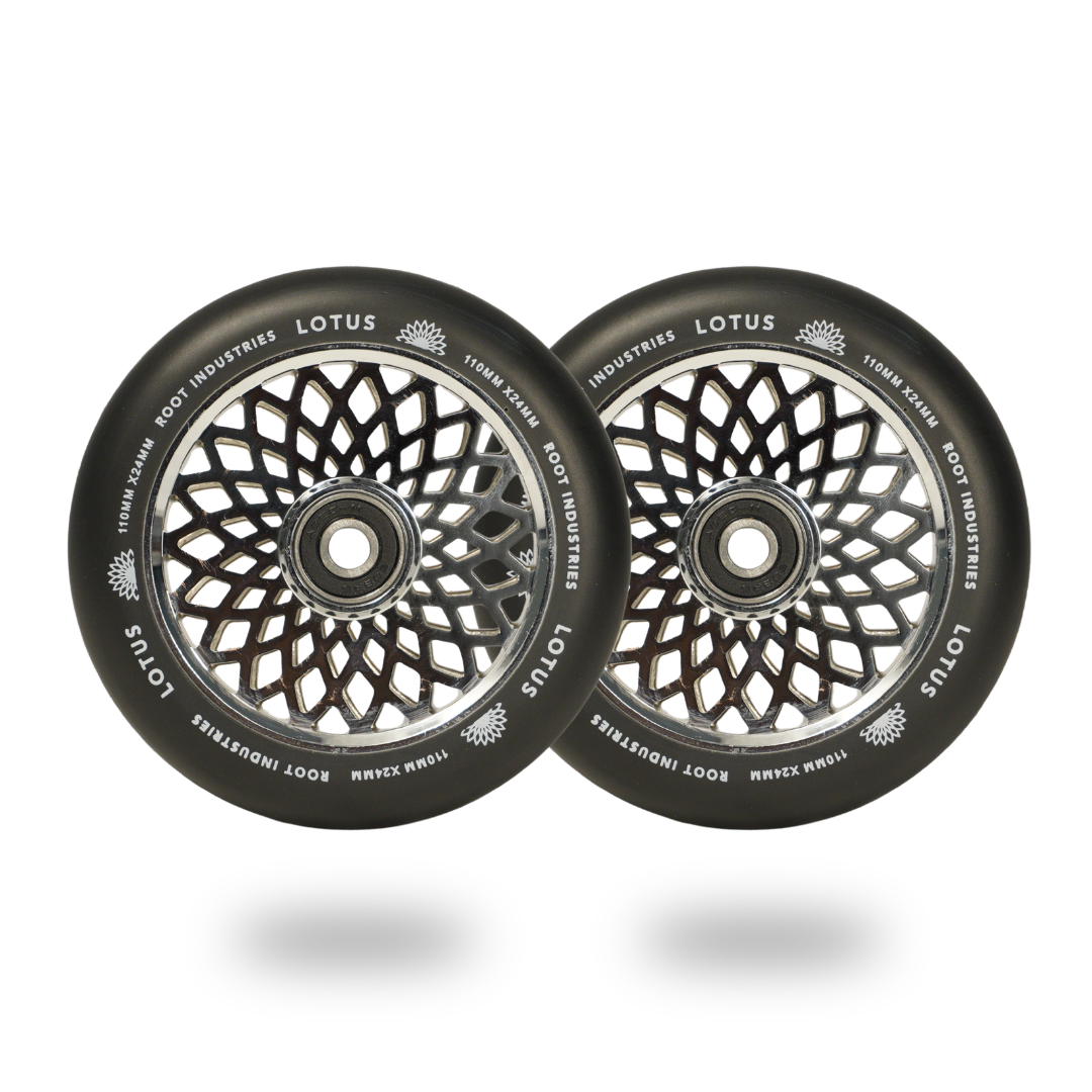 Root Industries Lotus 110mm Wheels in Black/Mirror