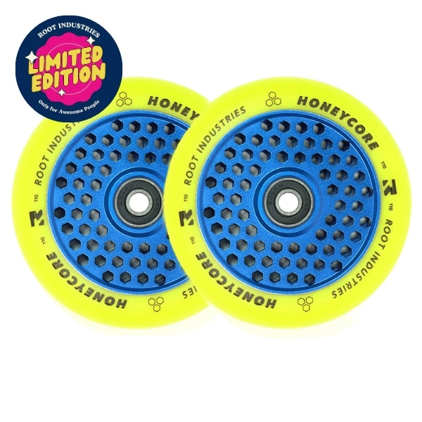 HoneyCore 110mm Wheels - Yellow/Blue