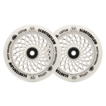 Lotus 110mm Wheels - Scooterflow - White/White
