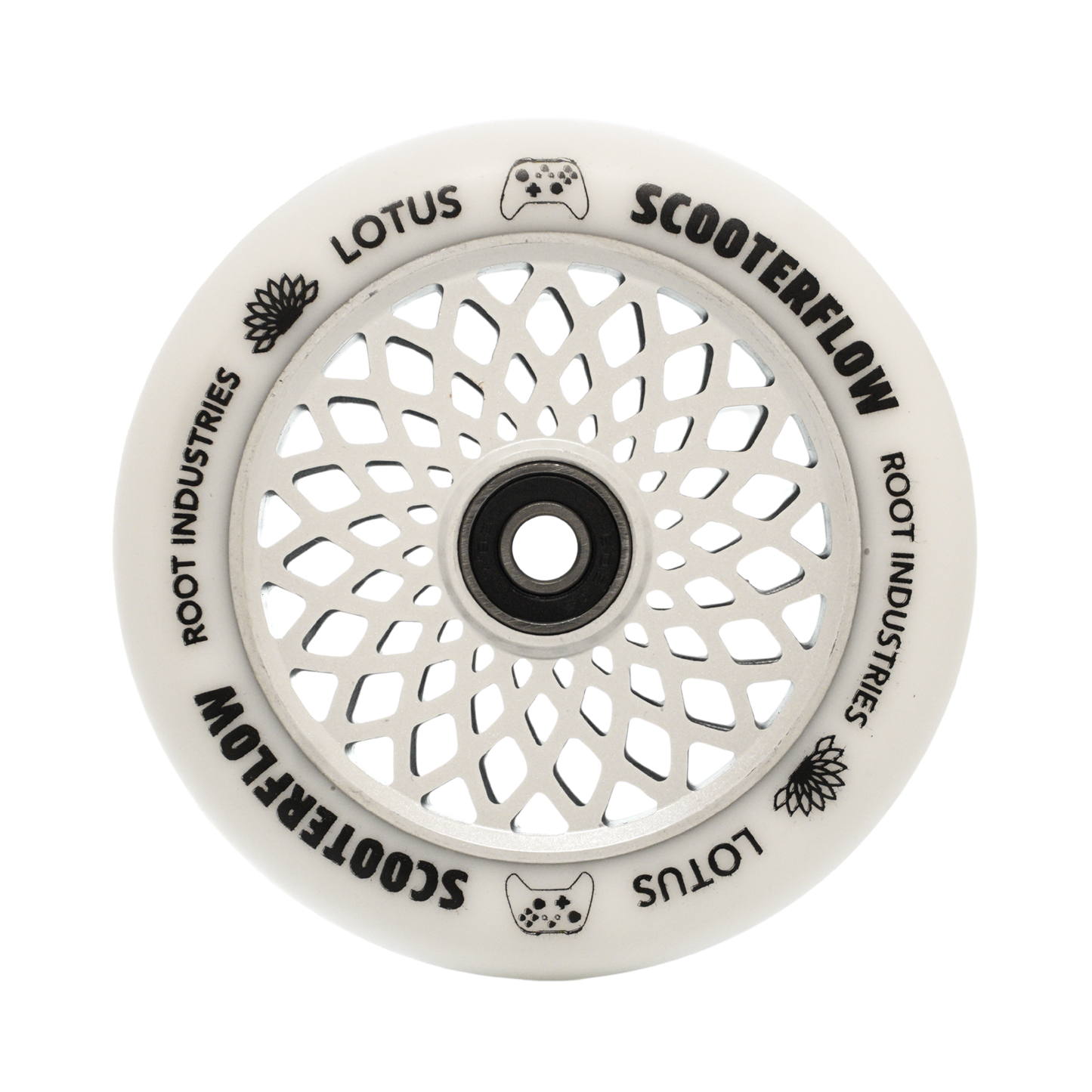 Lotus 110mm Wheels - Scooterflow - White/White