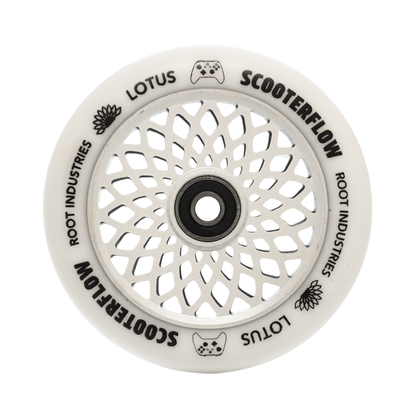 Lotus 110mm Wheels - Scooterflow - White/White