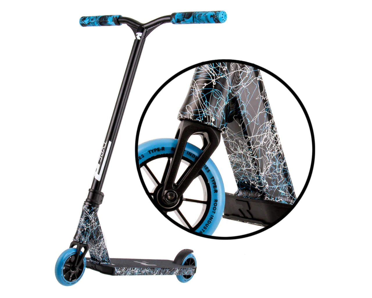 Type R Pro Scooter - Blue Splatter - Ex-Photoshoot